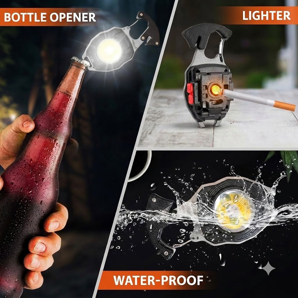 💡8-in-1 Multifunctional Keychain Flashlight🔦🌈