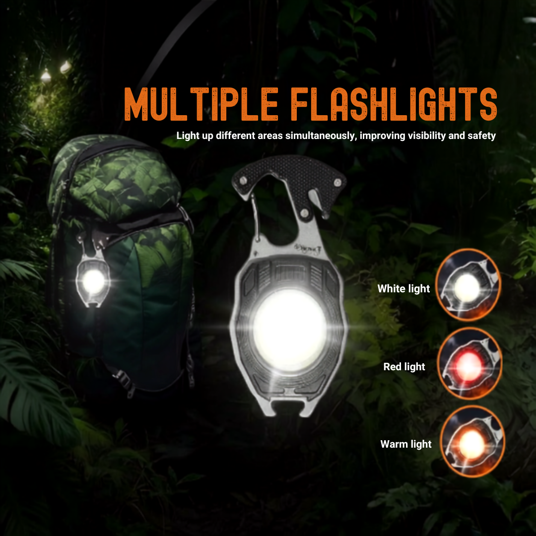 💡8-in-1 Multifunctional Keychain Flashlight🔦🌈