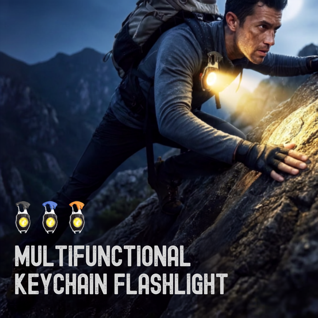 💡8-in-1 Multifunctional Keychain Flashlight🔦🌈