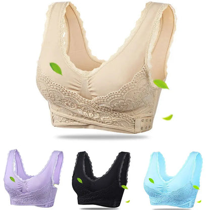 Comfy Corset Bra Front Cross Side Buckle Lace Bras