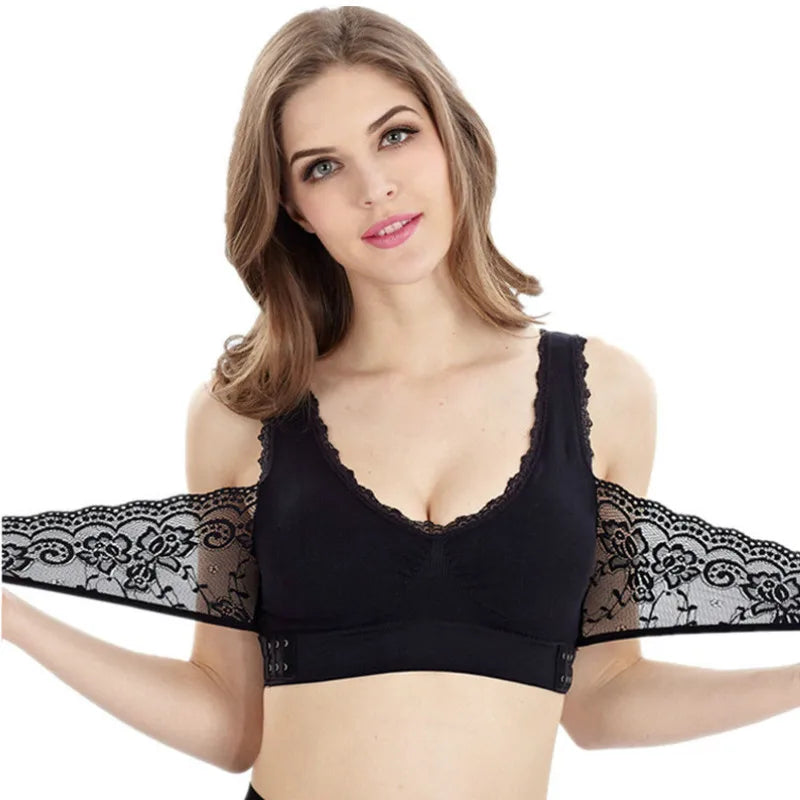 Comfy Corset Bra Front Cross Side Buckle Lace Bras