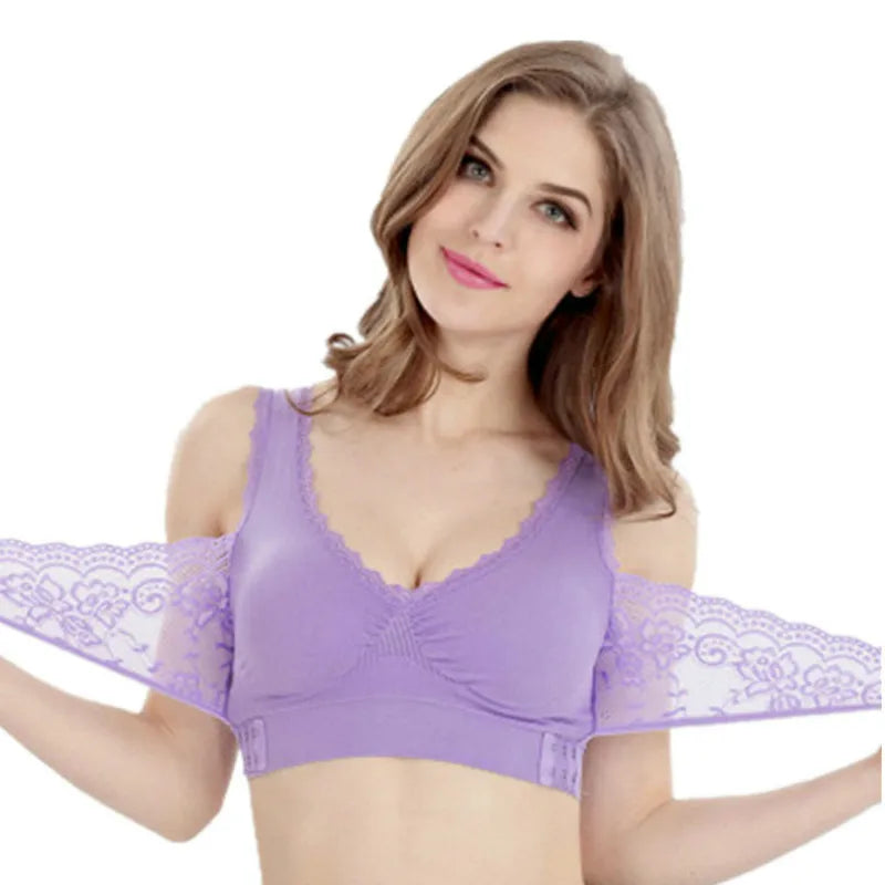 Comfy Corset Bra Front Cross Side Buckle Lace Bras