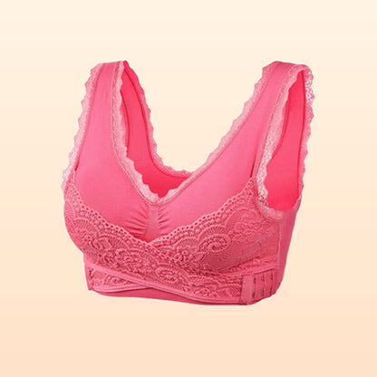 Comfy Corset Bra Front Cross Side Buckle Lace Bras