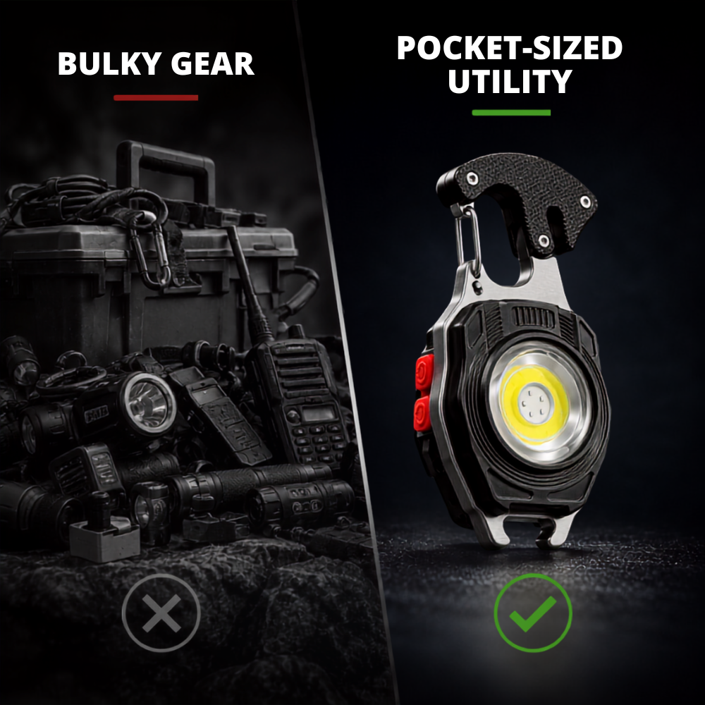 💡8-in-1 Multifunctional Keychain Flashlight🔦🌈