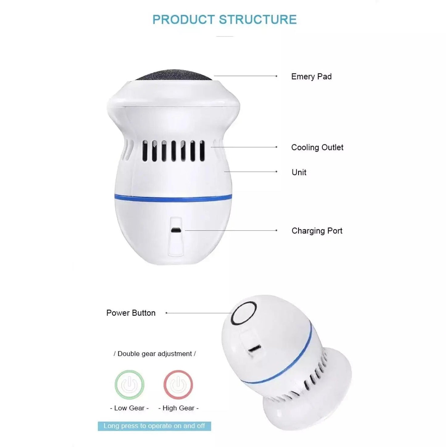 ELECTRIC FOOT GRINDER CALLUS REMOVER