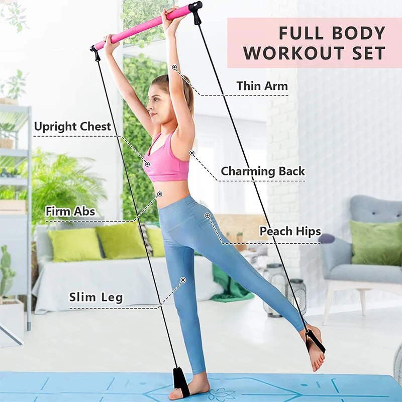 PILATES BAR FITNESS YOGA EQUIPMENT HOUSEHOLD