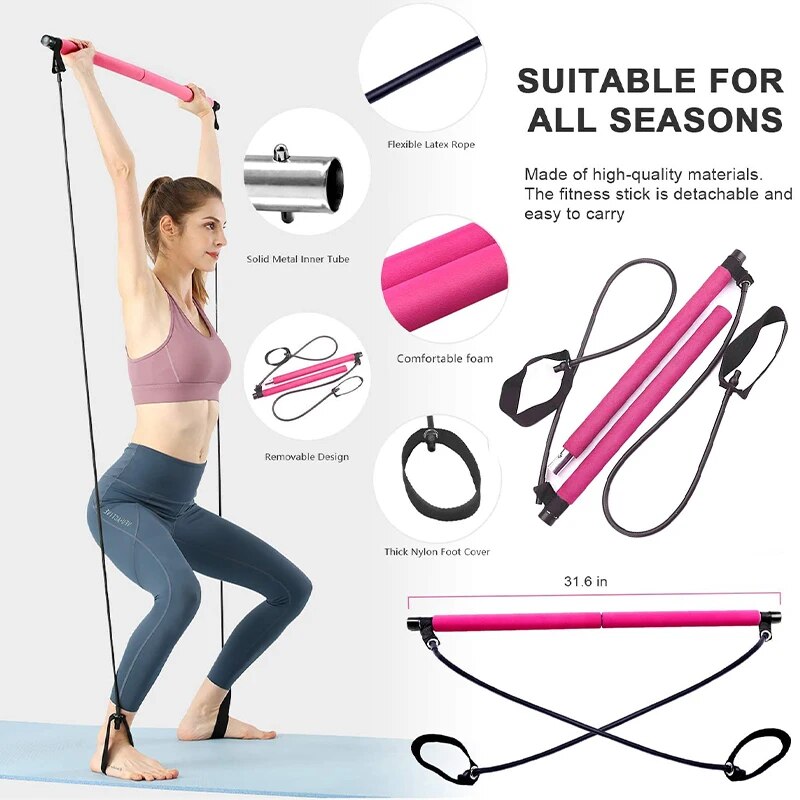 PILATES BAR FITNESS YOGA EQUIPMENT HOUSEHOLD