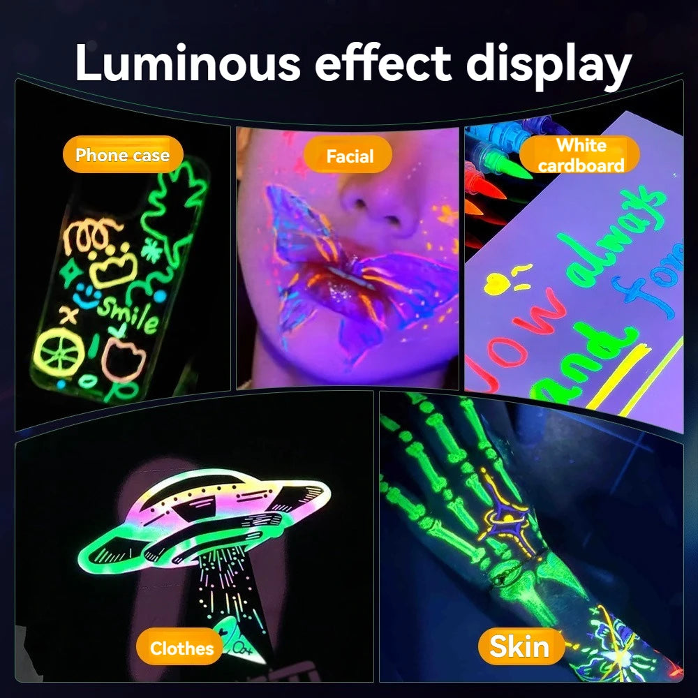 🥳2026 HOT SALE💞50K+ SOLD!🎁UV Glow Face and Body Paint Markers Set