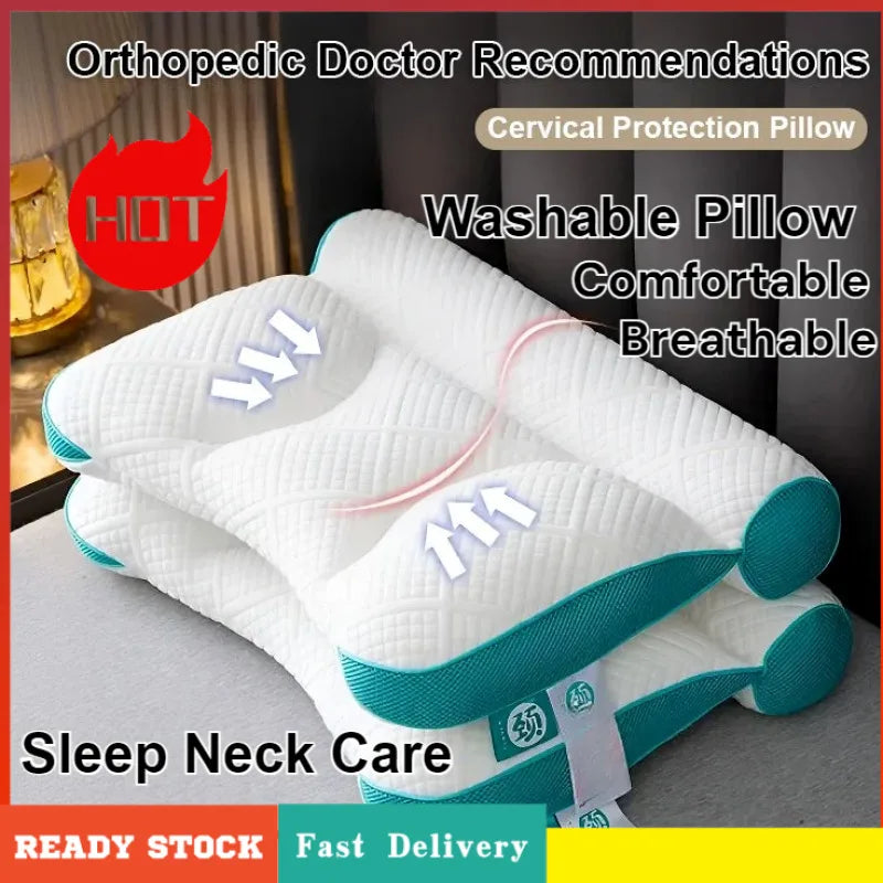 🔥 HOT SALE 🔥-Sleep Enhancing Cervical Support Comfort Down Pillow