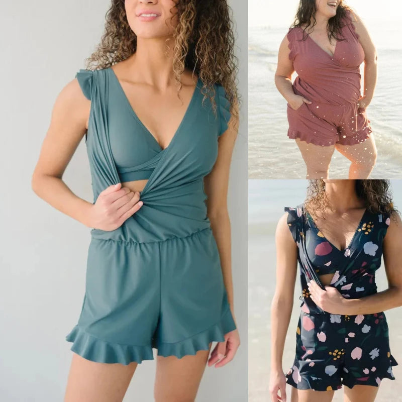Swim Romper Built-in Bra