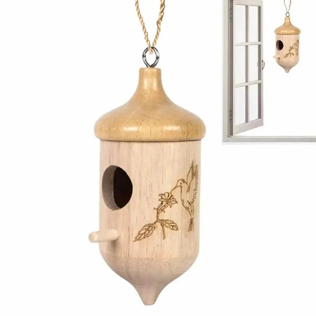 Wooden Hummingbird House-Gift for Nature Lovers