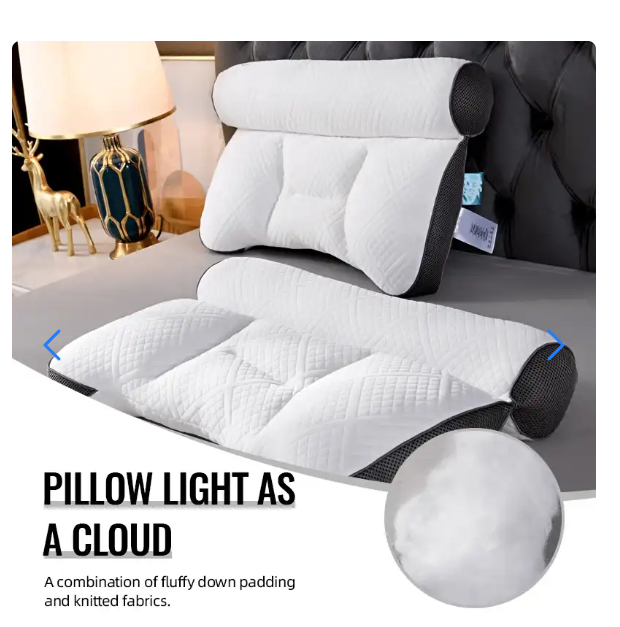 🔥 HOT SALE 🔥-Sleep Enhancing Cervical Support Comfort Down Pillow