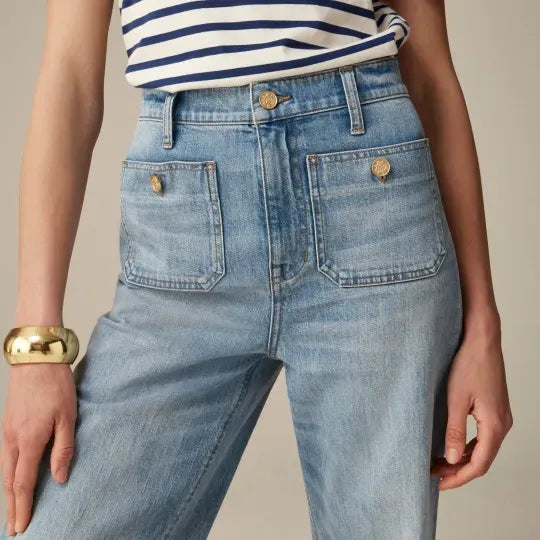 Tummy Control Sailor Wide Leg Trouser ⭐ 2024 Best Selling Jeans