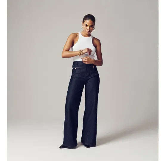 Tummy Control Sailor Wide Leg Trouser ⭐ 2024 Best Selling Jeans