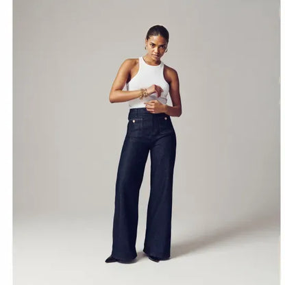 Tummy Control Sailor Wide Leg Trouser ⭐ 2024 Best Selling Jeans