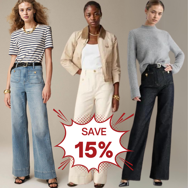 Tummy Control Sailor Wide Leg Trouser ⭐ 2024 Best Selling Jeans