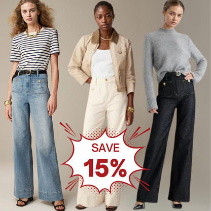 Tummy Control Sailor Wide Leg Trouser ⭐ 2024 Best Selling Jeans