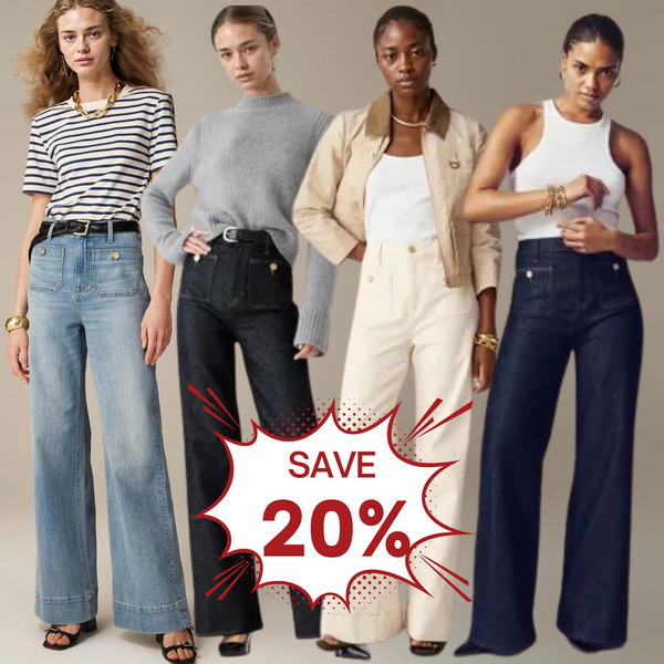 Tummy Control Sailor Wide Leg Trouser ⭐ 2024 Best Selling Jeans